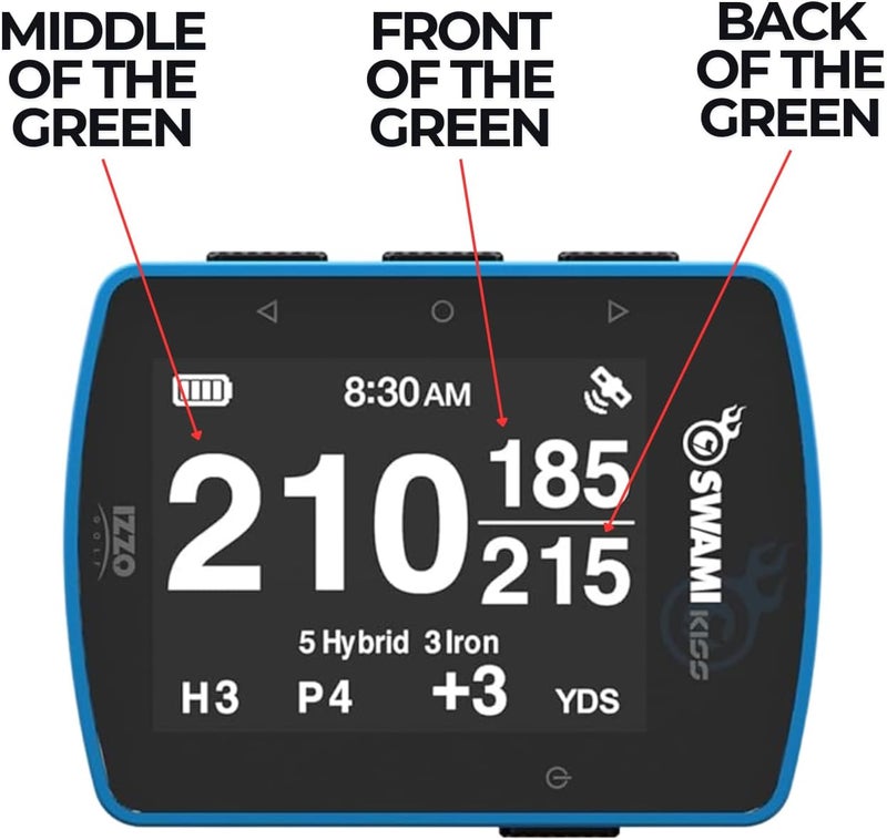 Izzo Swami KISS 2.0 Handheld Golf GPS Ragnefinder with Integrated Magnets - Blue - Image 5